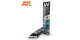 AK10043 5 Weathering Pencils set Gray and blue