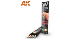 AK10045 5 Weathering Pencils set Basic Colors
