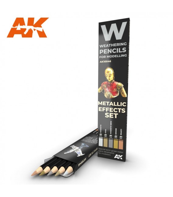 AK10045 Set 5 crayons weathering Basic Colors