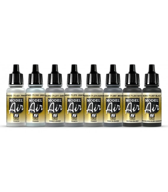 71616 Set Vallejo Model Air 8 u. (17 ml.) USAF colors post WWII to present “Aggressor” Squadron Part I