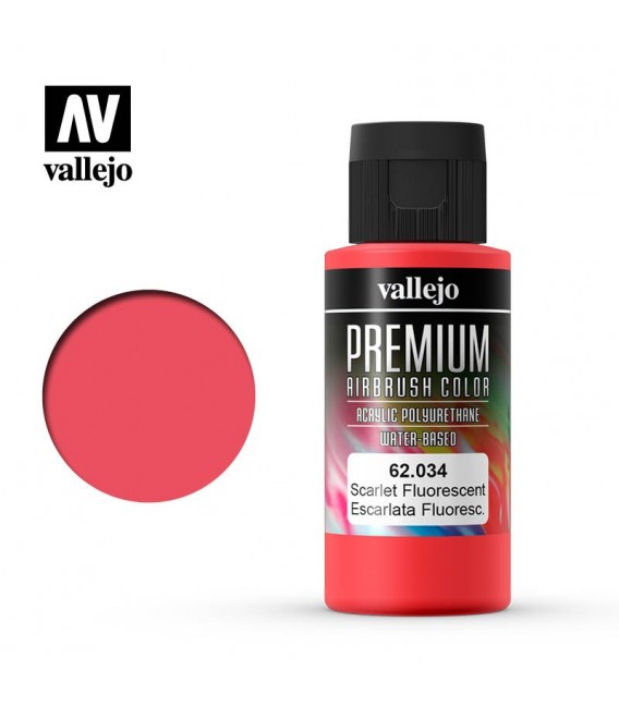 62034 Scarlet fluo Vallejo Premium Color (60 ml.)