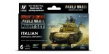 Set Vallejo Model Color 6 u. (17 ml.) WWII Italian Armour & Infantry Wargames Color Series