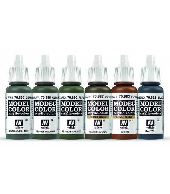 Set Vallejo Model Color 6 u. (17 ml.) WWIII NATO Armour & Infantry Wargames Color Series