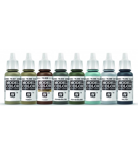 Set Vallejo Model Color 8 u. (17 ml.) WWIII British Armour & Infantry Wargames Color Series