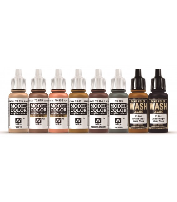 Set Vallejo Model Color 8 u. (17 ml.) Utility Paint Set WWII & WWIII