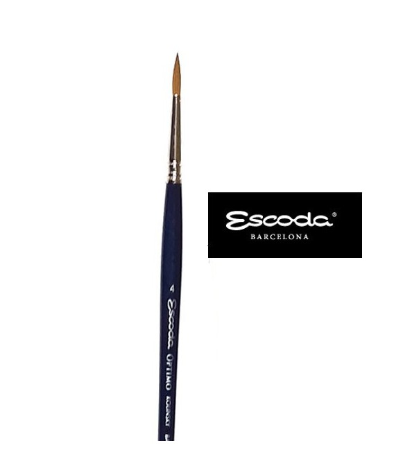 Escoda Óptimo Kolinsky Sable Brushes 3/0
