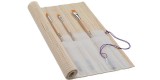 Portapennelli in bambu con tasche in tela 40 x 40 cm