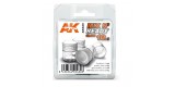AK620 Set de 4 botes cristal con tapa 10 ml para mezclas MIX N'READY
