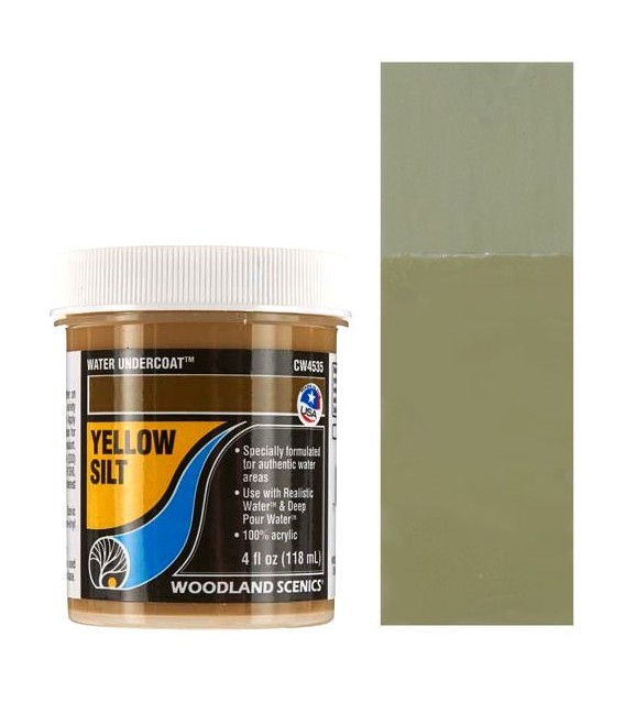 Yellow Silt CW4535 Water Undercoat 118 ml. Water System by Woodland Scenics