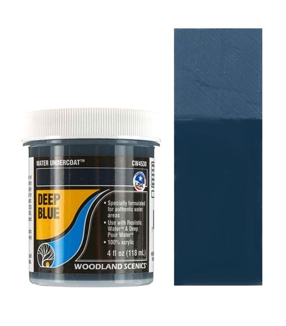 Deep Blue CW4530 Water Undercoat 118 ml. Water System by Woodland Scenics