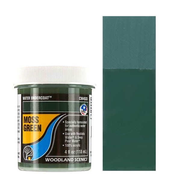 Moss Green CW4533 Water Undercoat 118 ml. Water System by Woodland Scenics