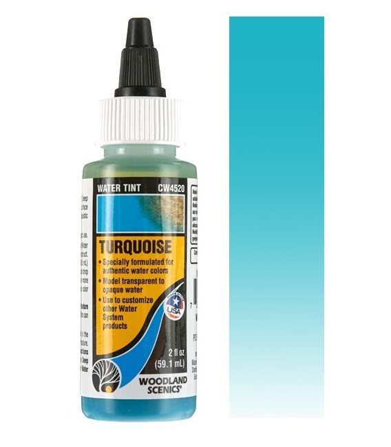 Turquoise CW4520 Water Tint 59 ml. Water System by Woodland Scenics