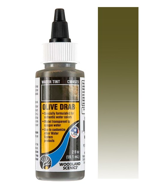 Olive Drab CW4523 Water Tint 59 ml. Water System by Woodland Scenics