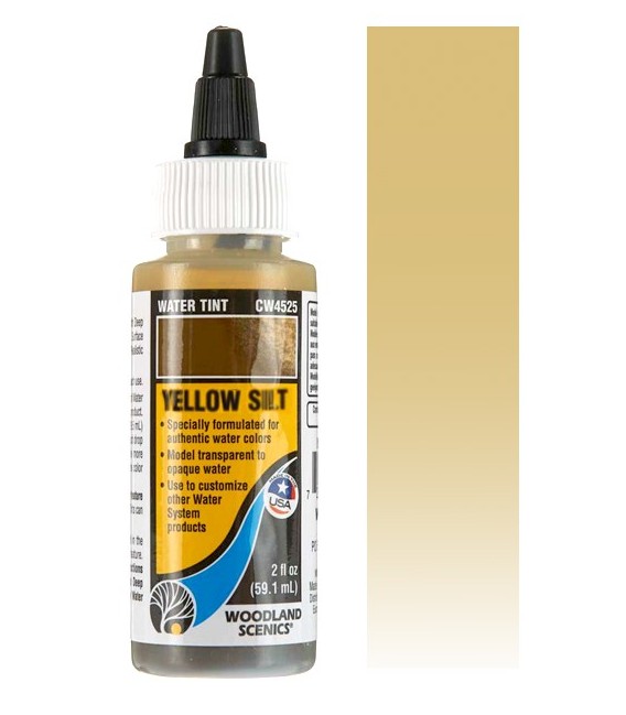 Yellow Silt CW4524 Water Tint 59 ml. Water System by Woodland Scenics