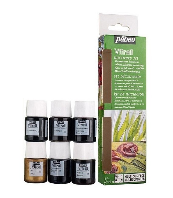 Pebeo Vitrail Discovery Set 6 uds. 20 ml.