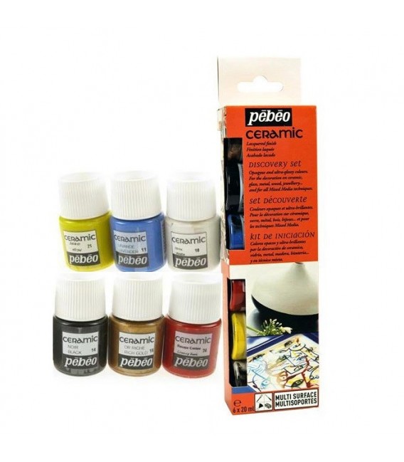 Pebeo Ceramic Discovery Set 6 u. 20 ml.