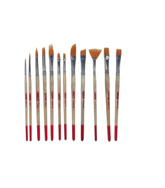 Set 12 pinzells sintetics Art Creation assortits