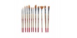 Art Creation 12 assorted synthetic brushes set