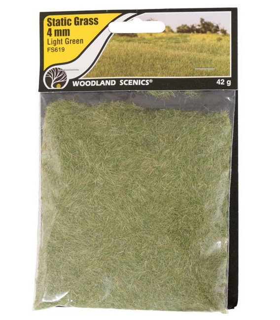 4 mm Static Grass Light Green - Verd Clar - FS619 Woodland Scenics.