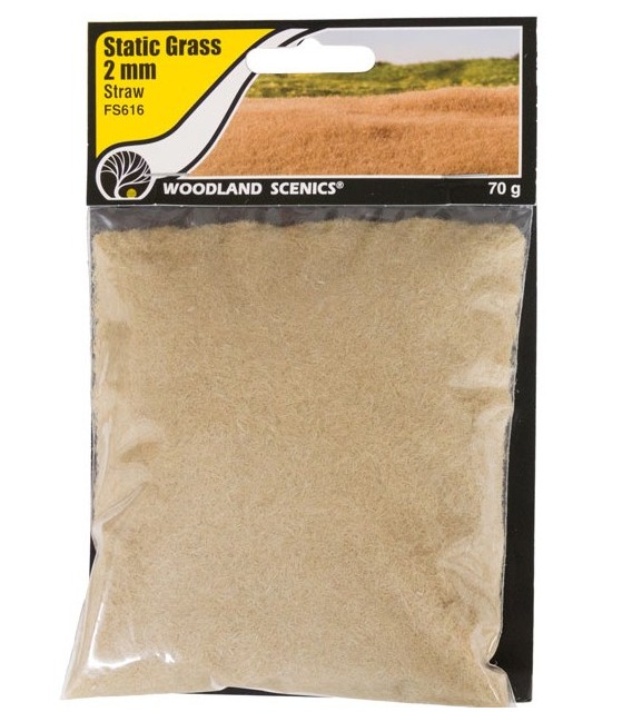 2 mm Static Grass Straw FS616 Woodland Scenics.