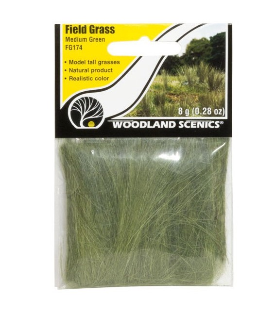 Field Grass Medium Green - Verde Medio - FG174 Woodland Scenics.