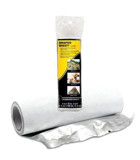 C1178 Shaper Sheet Lamina per Modelar Terrenos 22 x 182 cm Woodland Scenics.