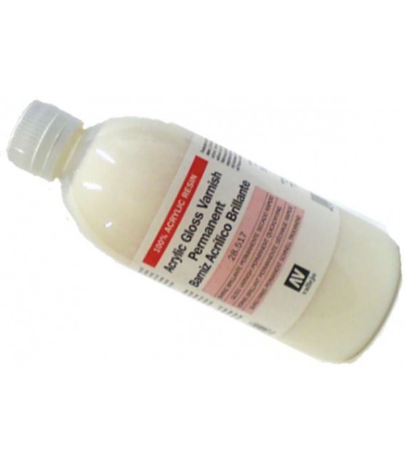 28.517 Barniz acrilico brillante Vallejo 500 ml.