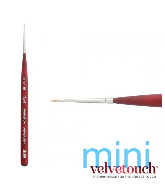 12/0 ROUND Pincel Redondo Pelo Largo 3950 MINI mango corto sintetico.