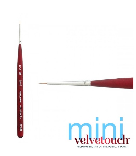 20/0 ROUND Round Long Hair Synthetic brush 3950 MINI short handle.