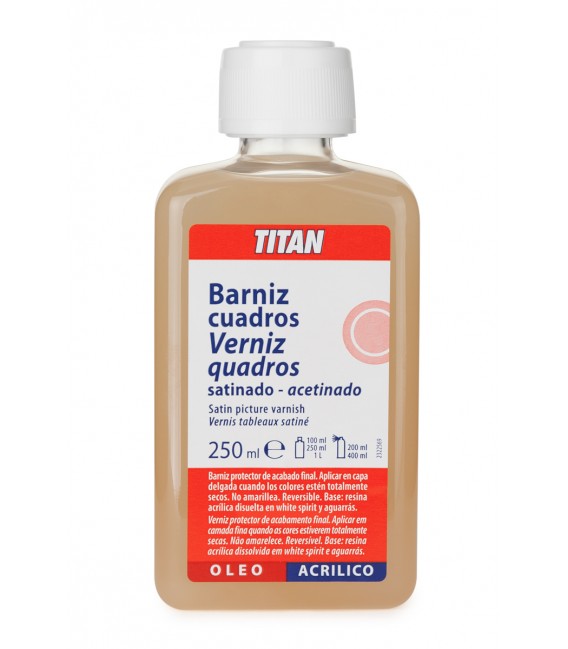 Verniz Quadros Acetinado Titan 250 ml.