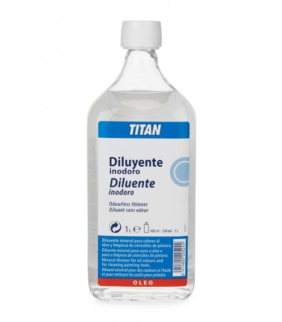 Odorless Diluent for Oil Paint Titan 1000 ml.