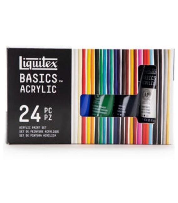 Set pintura acrilica Liquitex Basics 24 tubs