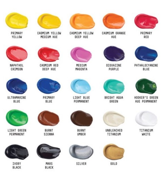 Set pintura acrilica Liquitex Basics 24 tubs