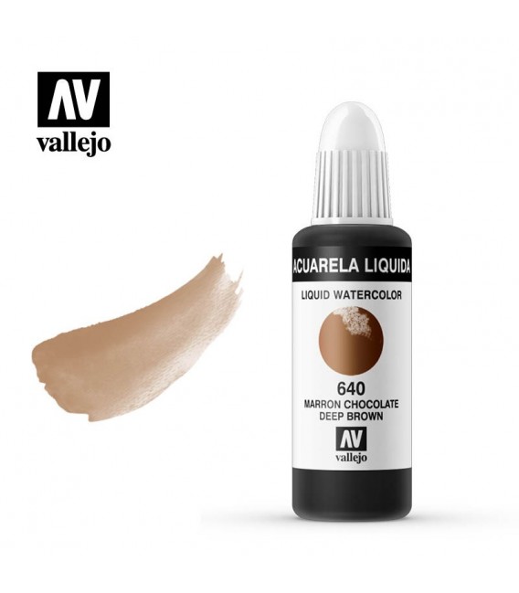 640 Marron chocolate acuarela liquida Vallejo 32 ml.