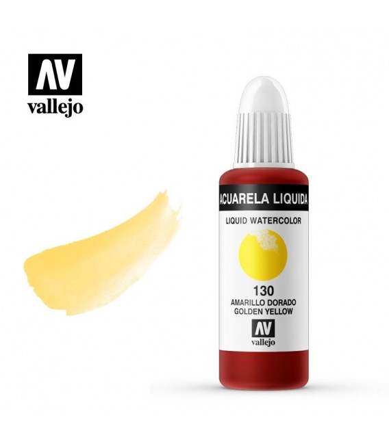 130 Golden Yellow liquid water colour Vallejo 32 ml.