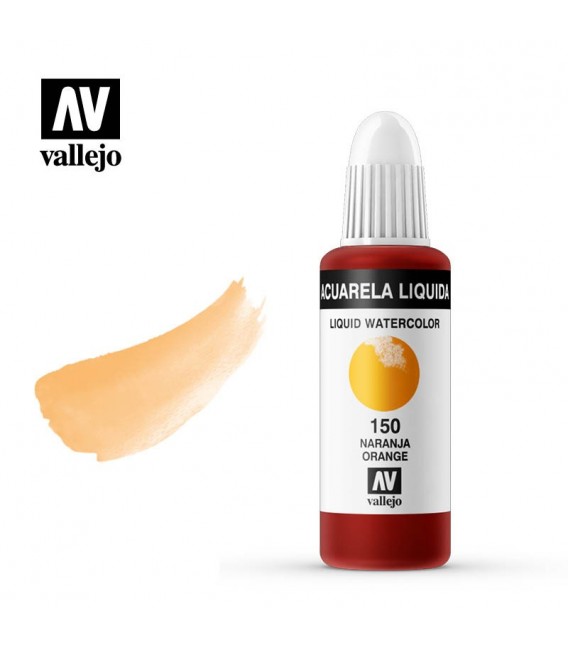 150 Orange liquid water colour Vallejo 32 ml.