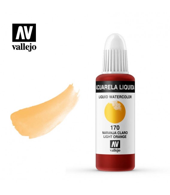 170 Naranja claro acuarela liquida Vallejo 32 ml.