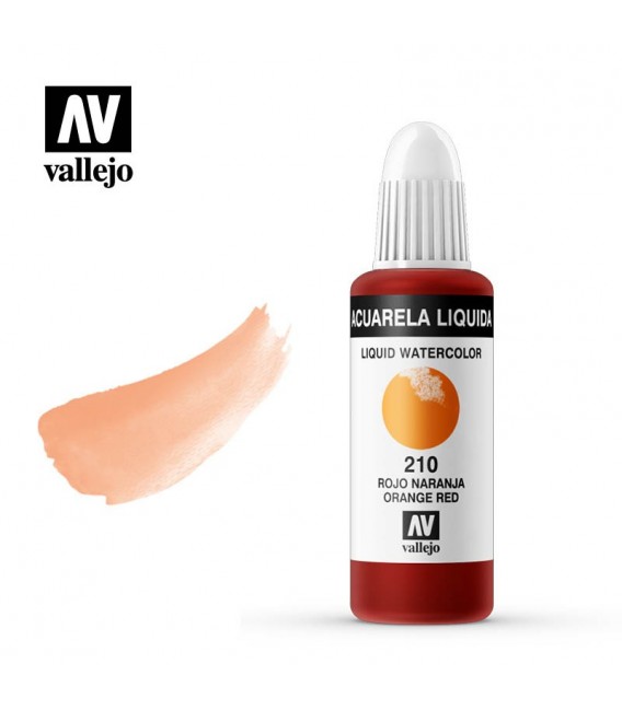 210 Vermell taronja aquarel.la liquida Vallejo 32 ml.