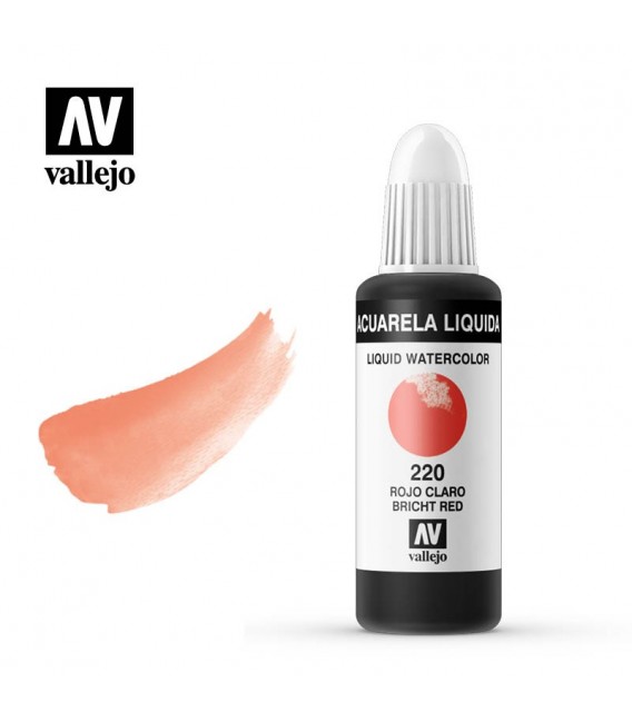 220 Vermell clar aquarel.la liquida Vallejo 32 ml.