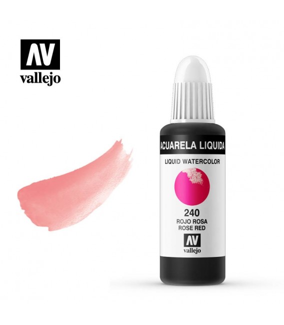 240 Vermell rosa aquarel.la liquida Vallejo 32 ml.