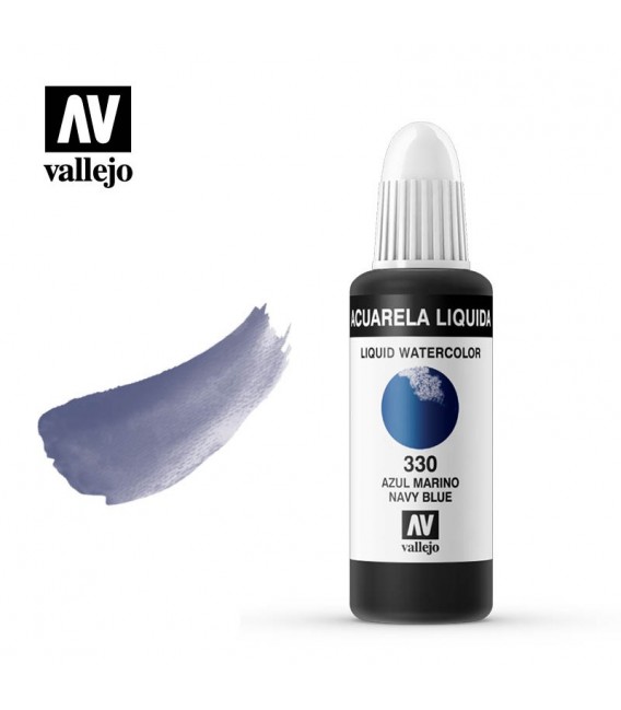 330 Azul marino acuarela liquida Vallejo 32 ml.
