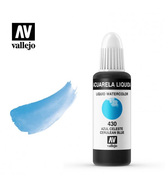 430 Azul celeste acuarela liquida Vallejo 32 ml.