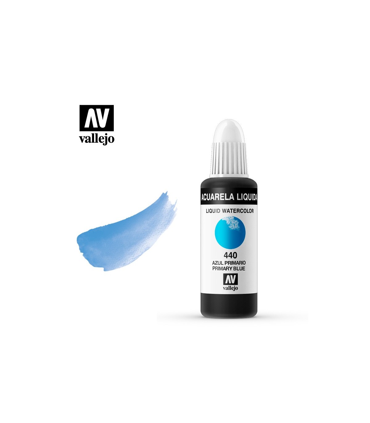 440 Azul proceso acuarela liquida Vallejo 32 ml.