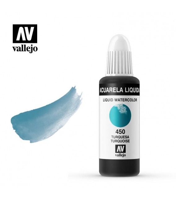 450 Turquesa aquarel.la liquida Vallejo 32 ml.