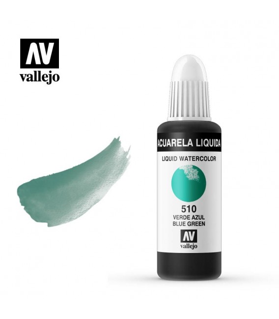 510 Blue green liquid water colour Vallejo 32 ml.