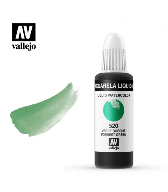 520 Verde bosque acuarela liquida Vallejo 32 ml.