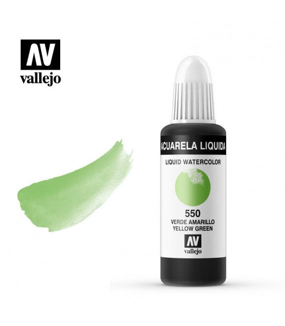 550 Verd groc aquarel.la liquida Vallejo 32 ml.