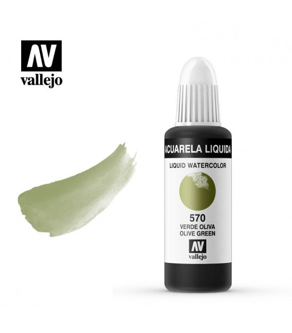 570 Verd oliva aquarel.la liquida Vallejo 32 ml.