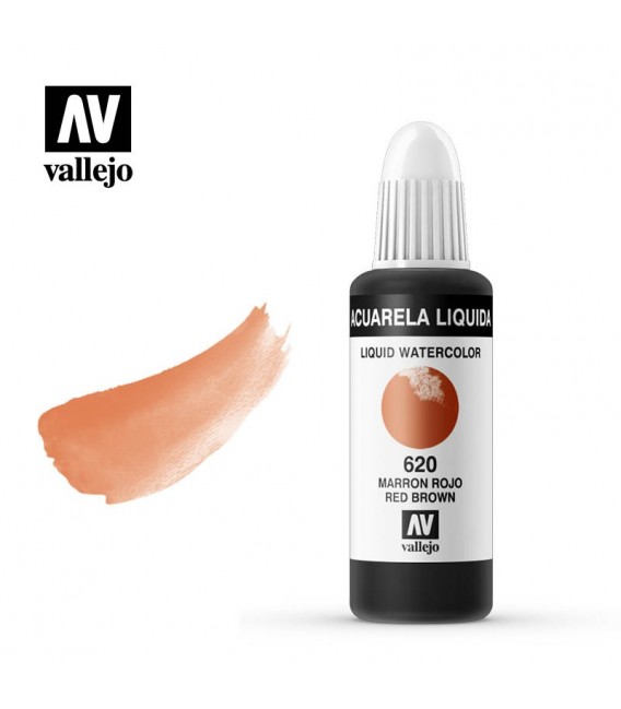 620 Red brown liquid water colour Vallejo 32 ml.