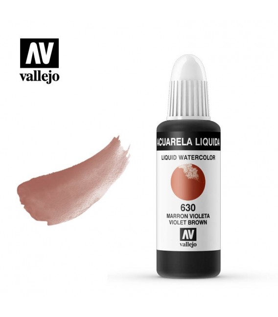 630 Marron violeta acuarela liquida Vallejo 32 ml.
